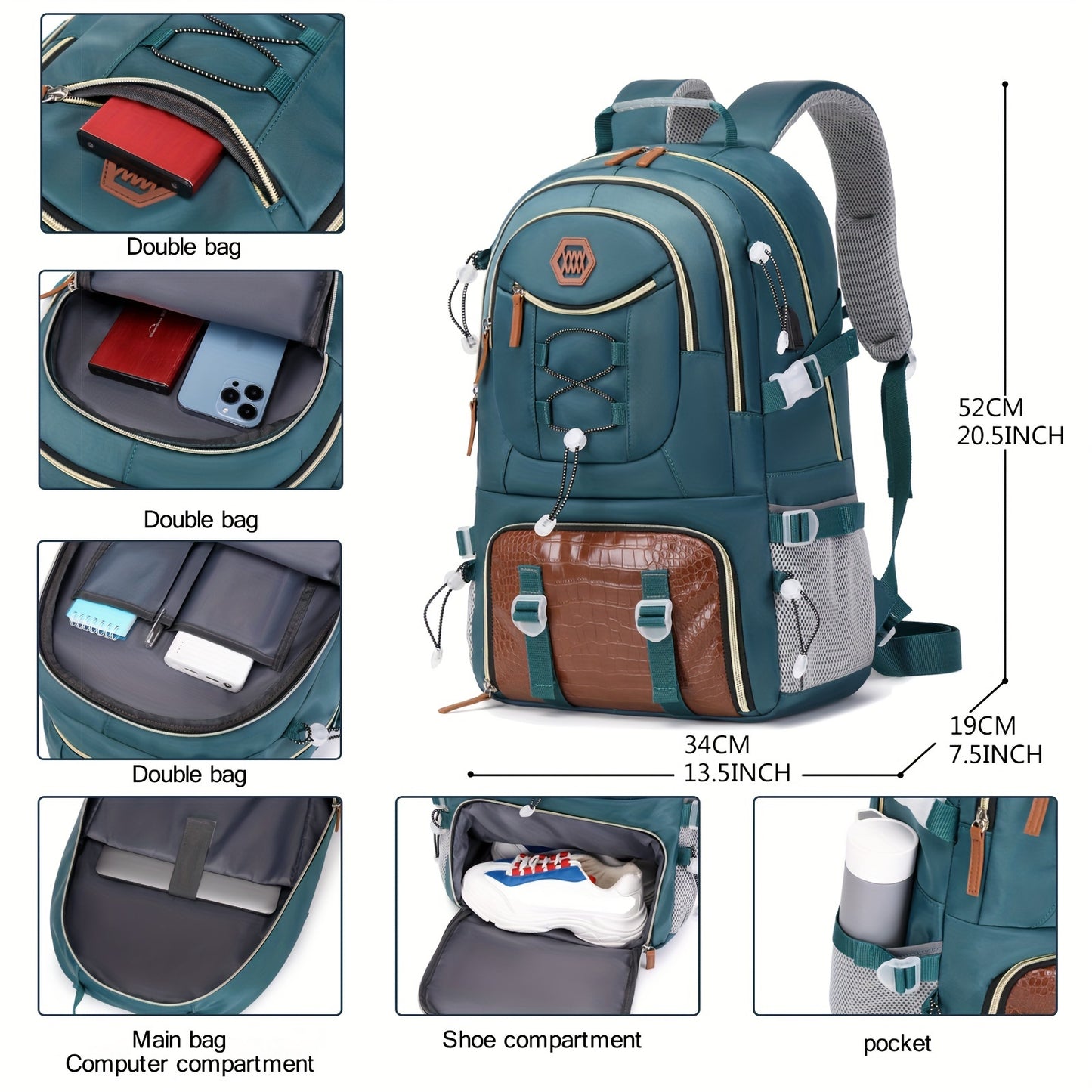 All-Purpose Waterproof Backpack – Unisex, Large Capacity Travel & Laptop Bag for Outdoor Use"