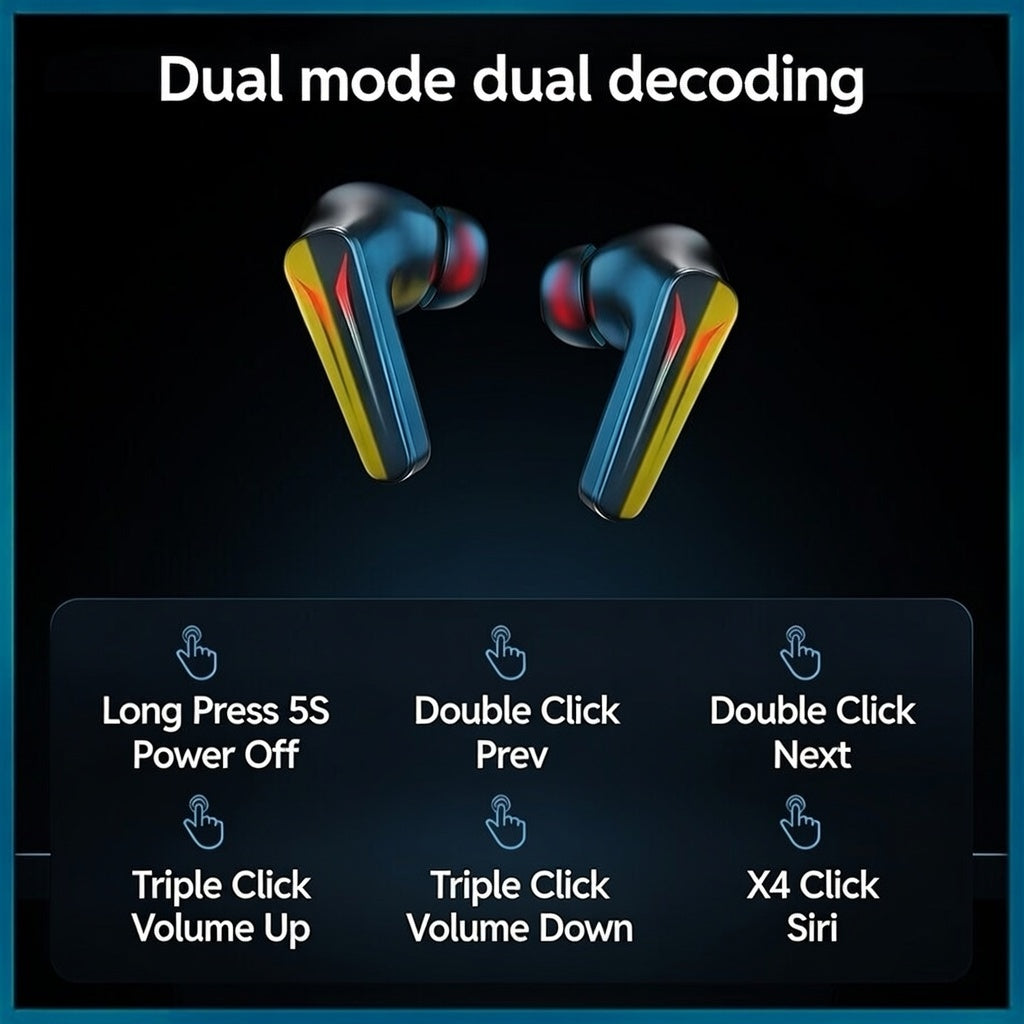 Wireless Gaming Earbuds  Crystal Clear Sound & Lag-Free Gaming